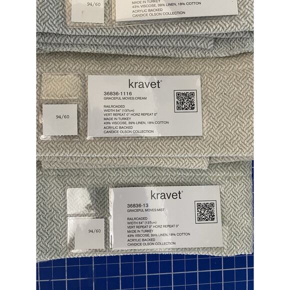 4 Kravet Candice Olson Graceful Moves Designer Neutrals Fabric Samples 25x23" - Picture 3 of 8